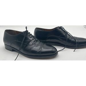 Salvatore Ferragamo Shoes Mens 8D Made in Italy Firenze‎ Black Leather Oxford